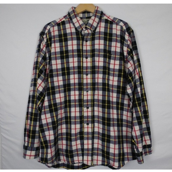 L.L.Bean Other - VTG LL Bean Mens Flannel Shirt SZ Large Plaid Button Up Cabincore‎ Gorpcore Fall